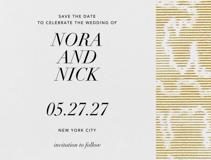 Moiré I (Save The Date) - Save the Date by Kelly Wearstler