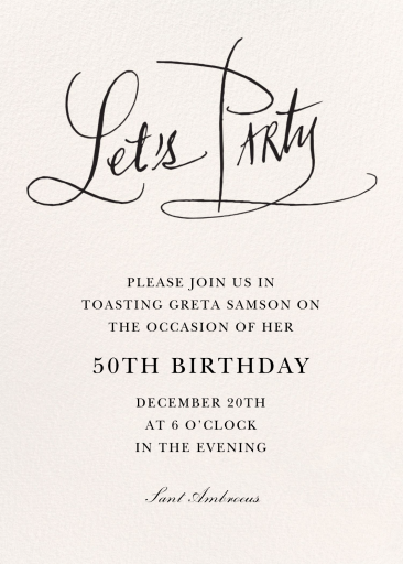Event of the Year - Birthday Invitation by Stephanie Fishwick