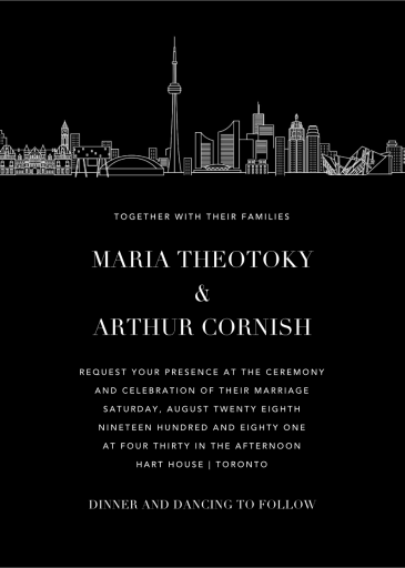 Skyline View - Wedding Invitation by Paperless Post