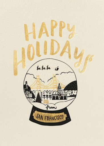 Snow Globe Hello!Lucky - Holiday Card by Hello!Lucky