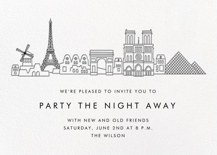 City Skyline View by Paperless Post