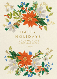 Cream Holiday Bouquet - Holiday Card by Rifle Paper Co.