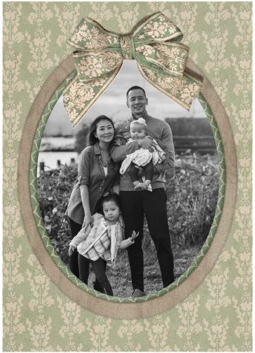 Fondo barroco - Card navideña Card Fin Fellowes