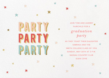 Third Party - Graduation Party Invitation by Sugar Paper