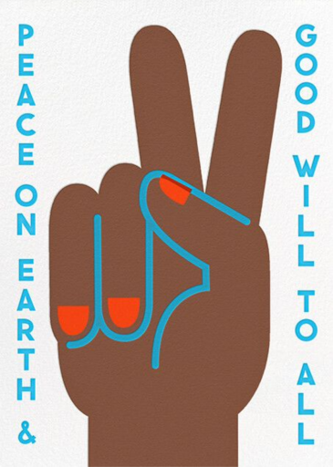 Peace Sign - Holiday Card by The Indigo Bunting