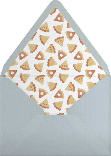 Blue Gingham Pie Baby Invitation Envelope
