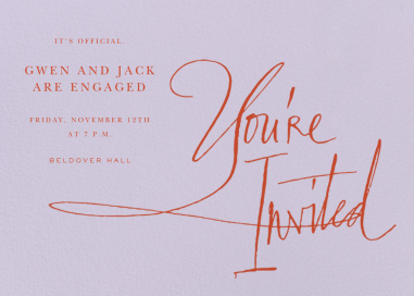 Written in Ink - Engagement Party Invitation by Stephanie Fishwick