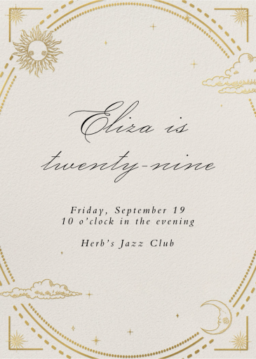 Golden Solstice - Birthday Invitation by Inquisited