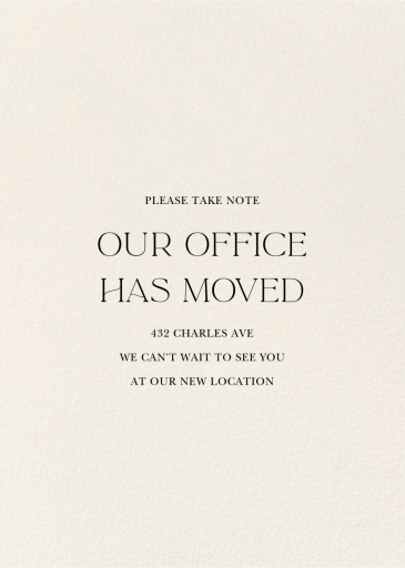 Cream - Business Announcement by Paperless Post