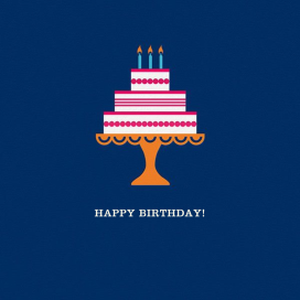 Cake and Candles (Greeting) - Birthday Card by Jonathan Adler