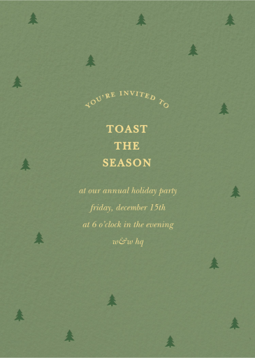 Mini Trees - Corporate Holiday Party Invitation by Sugar Paper