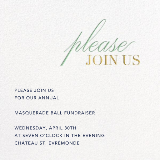 Please Join Us - Fundraiser Invitation by Paperless Post