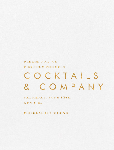 Brigid - Cocktail Party Invitation by Paperless Post
