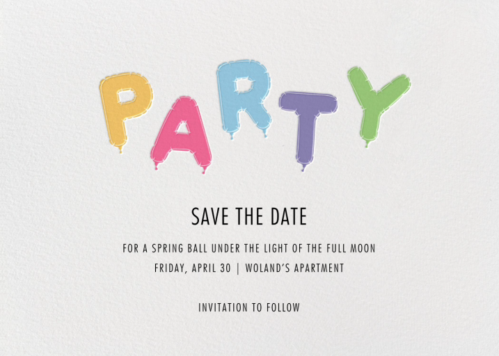 Mylar Party - Save the Date by Paperless Post