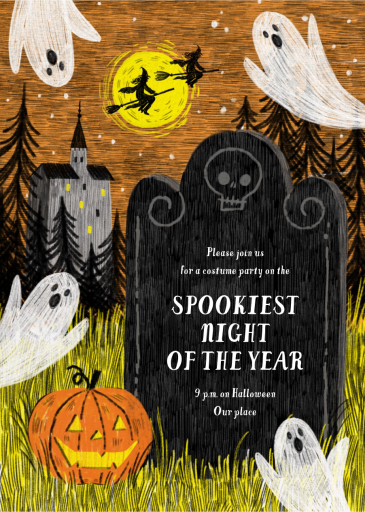 Spooky Sketch - Halloween Invitation by Paperless Post