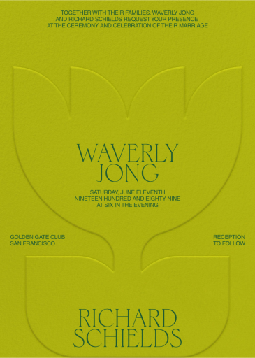 Embossed Tulip - Wedding Invitation by Both