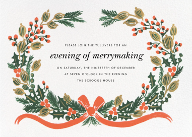 Holiday Greens - Holiday Party Invitation by Rifle Paper Co.