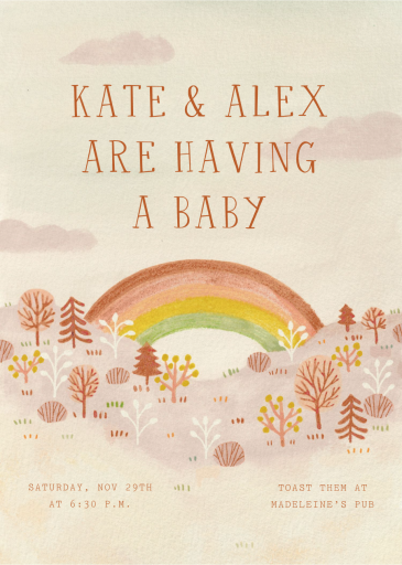 Rainbow Forest - Baby Shower Invitation by Paperless Post