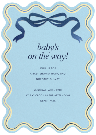 Ribbon Flourish - Baby Shower Invitation by Hello!Lucky