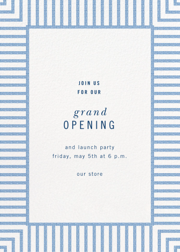 Seersucker Stripe - Invitación a la fiesta de lanzamiento de kate spade new york