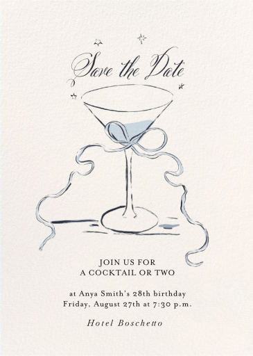 Ribbon Martini by Ten Story Stationery