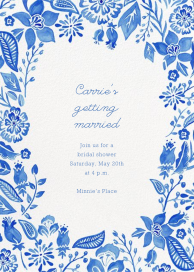 Blue Floral - Bridal Shower Invitation by Paper Source