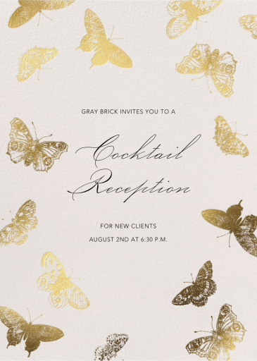 Burnell Butterfly - Cocktail Party Invitation by Schumacher