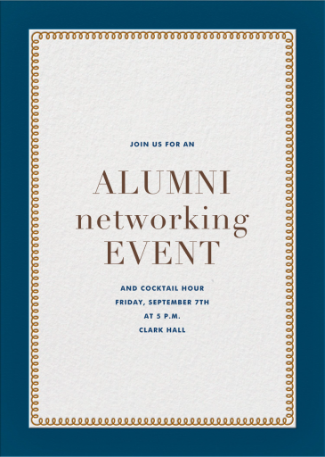 Bold Line (Tall) - Alumni Event Invitation by The Indigo Bunting
