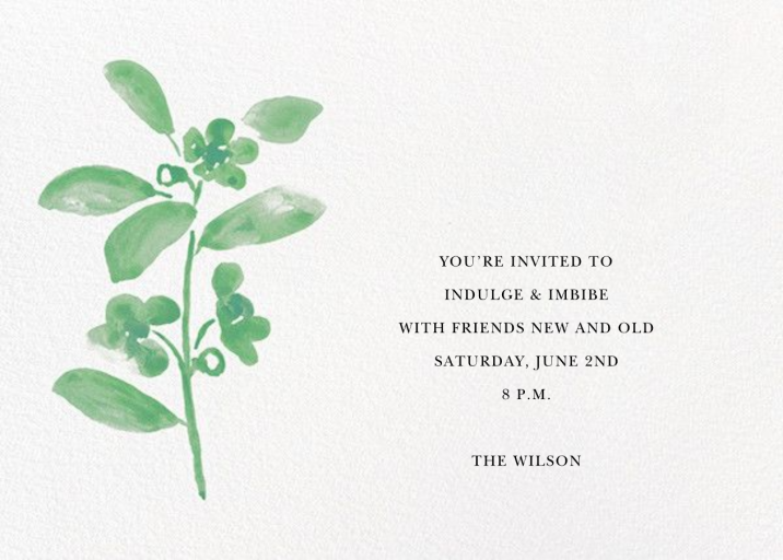 Watercolor Bloom - Dinner Party Invitation by Linda and Harriett