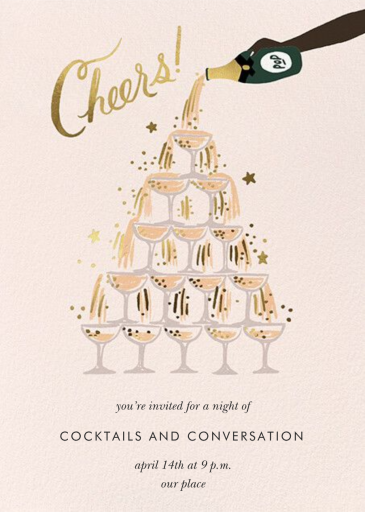 Champagne Tower - Party Invitation by Rifle Paper Co.