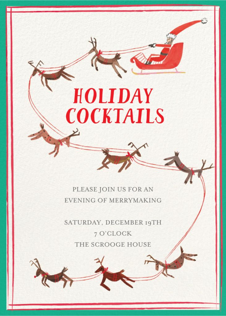 S is for Santa Invitation