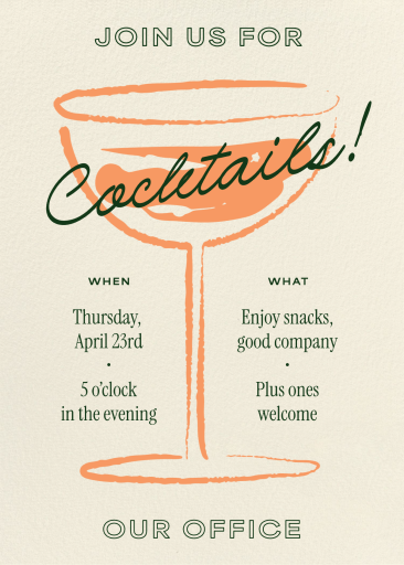 Cocktail Impression - Cocktail Party Invitation by Paperless Post