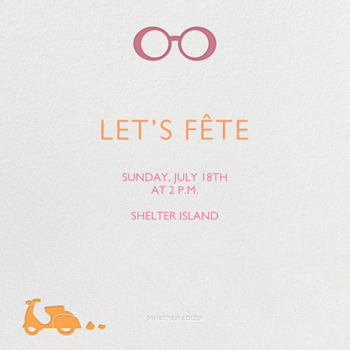 Hey Beach Bum - Party Invitation by Jonathan Adler - Back