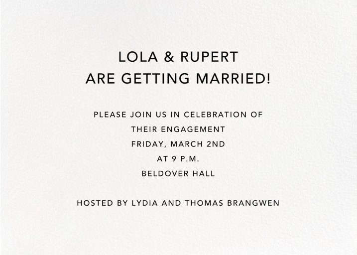 With Hugs and Kisses (Double-Sided) - Engagement Party Invitation by Linda and Harriett - Back