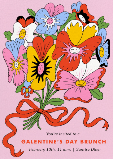 Smiling Florals - Invitation by Min Heo