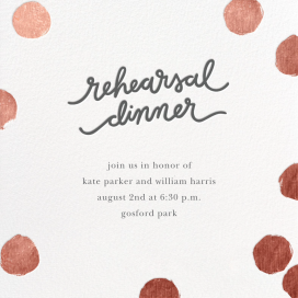 Big Dot Rehearsal Sugar Paper - Rehearsal Dinner Invitation by Sugar Paper