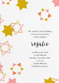 Star Shower - Bar & Bat Mitzvah Invitation by Ashley G