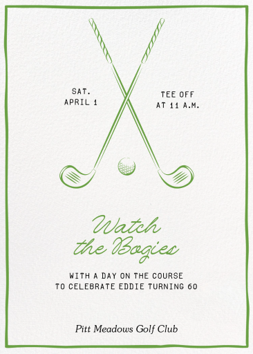 Golf Club - Birthday Invitation by Paperless Post