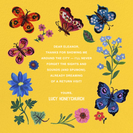 Papillons - Thank You Card by Nathalie Lété