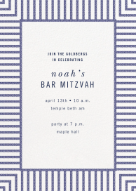 Seersucker Stripe - Bar & Bat Mitzvah Invitation by kate spade new york