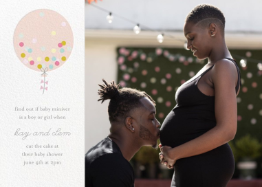 Confetti Balloon - Baby Shower Invitation by Little Cube
