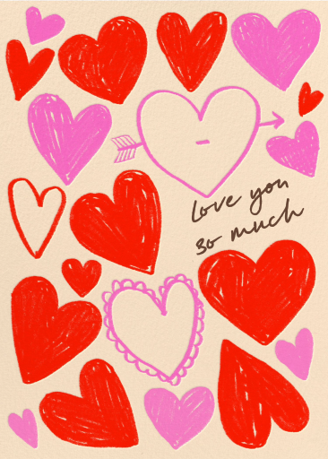 Heartfelt Scribbles - Greeting Card by Hello!Lucky