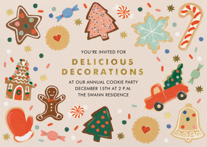 Holiday Cookies - Christmas Party Invitation by Rifle Paper Co.