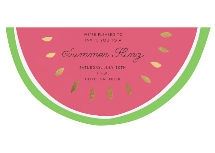 Little Miss Melon - Summer Party Invitation by Meri Meri