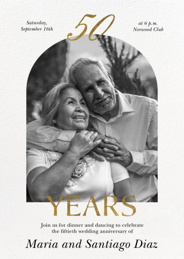 Golden Milestone - Invitation by Paperless Post