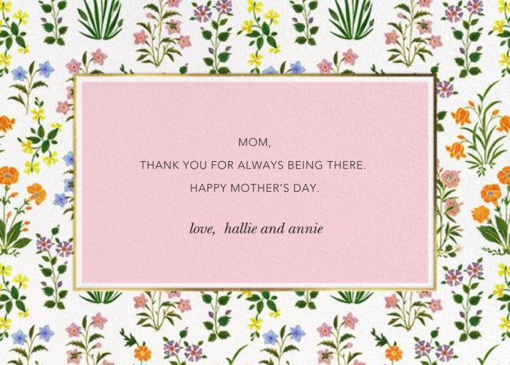 Wildflower Calico - Greeting Card by Oscar de la Renta