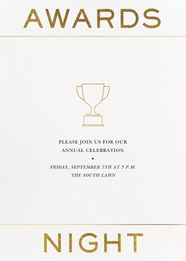 Ganador del premio - Invitación de Paperless Post