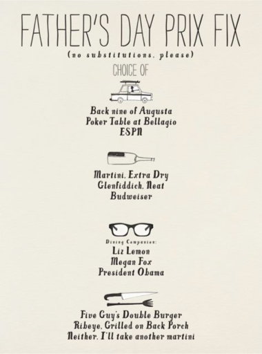 Father's Day Prix Fix by Mr. Boddington's Studio