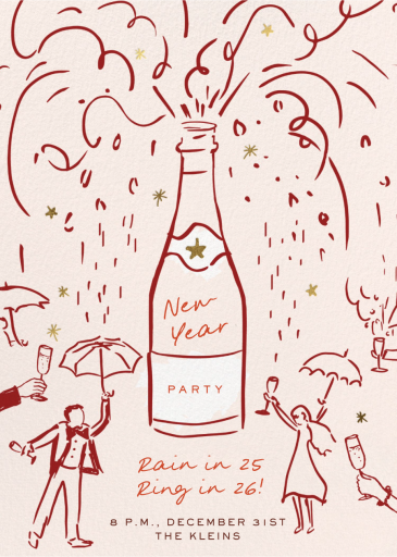 It's Raining Champagne - Invitation by Pulp Templates Co.