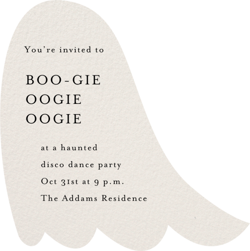 Stary Ghost - Invitation by Meri Meri - Back